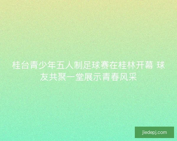桂台青少年五人制足球赛在桂林开幕 球友共聚一堂展示青春风采