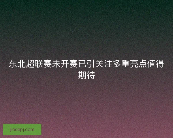 东北超联赛未开赛已引关注多重亮点值得期待